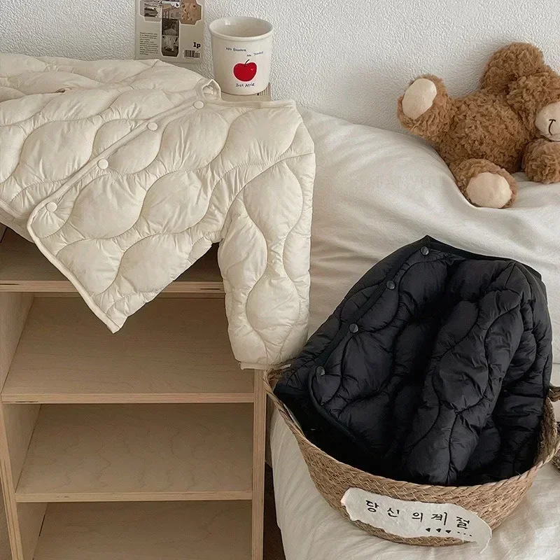 Autumn Winter Fashion New Children Clothing's Jackets Boys Girls Kids Lightweight Down Cotton Coats Baby Simple Solid Outerwear down jacket children jackets girls coat