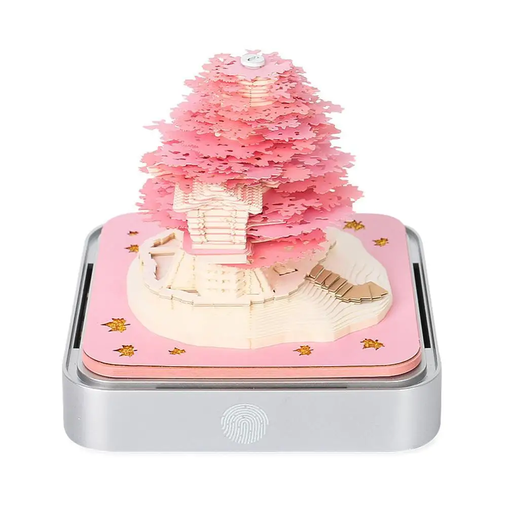 Omoshiroi Block 3D Notepad Treehouse 3D Calendar 2024 3D Memo Pad Block Notes Offices Paper Notes Christmas Birthday Gift