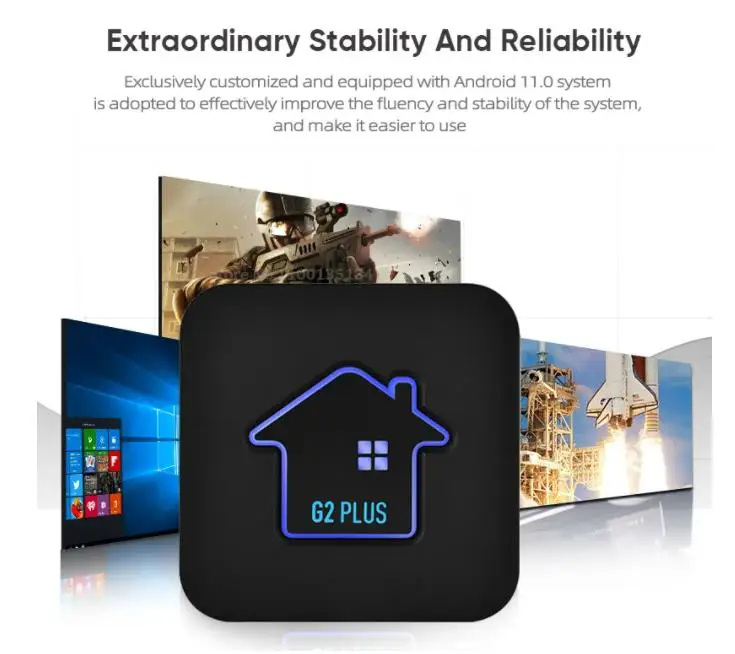 Hot selling GTMEDIA G2 PLUS Smart TV Box Android11 Amlogic 905W2 Quad Core 2.4G WIFI 4K UHD 2GB 16G Media Player Set Top Box