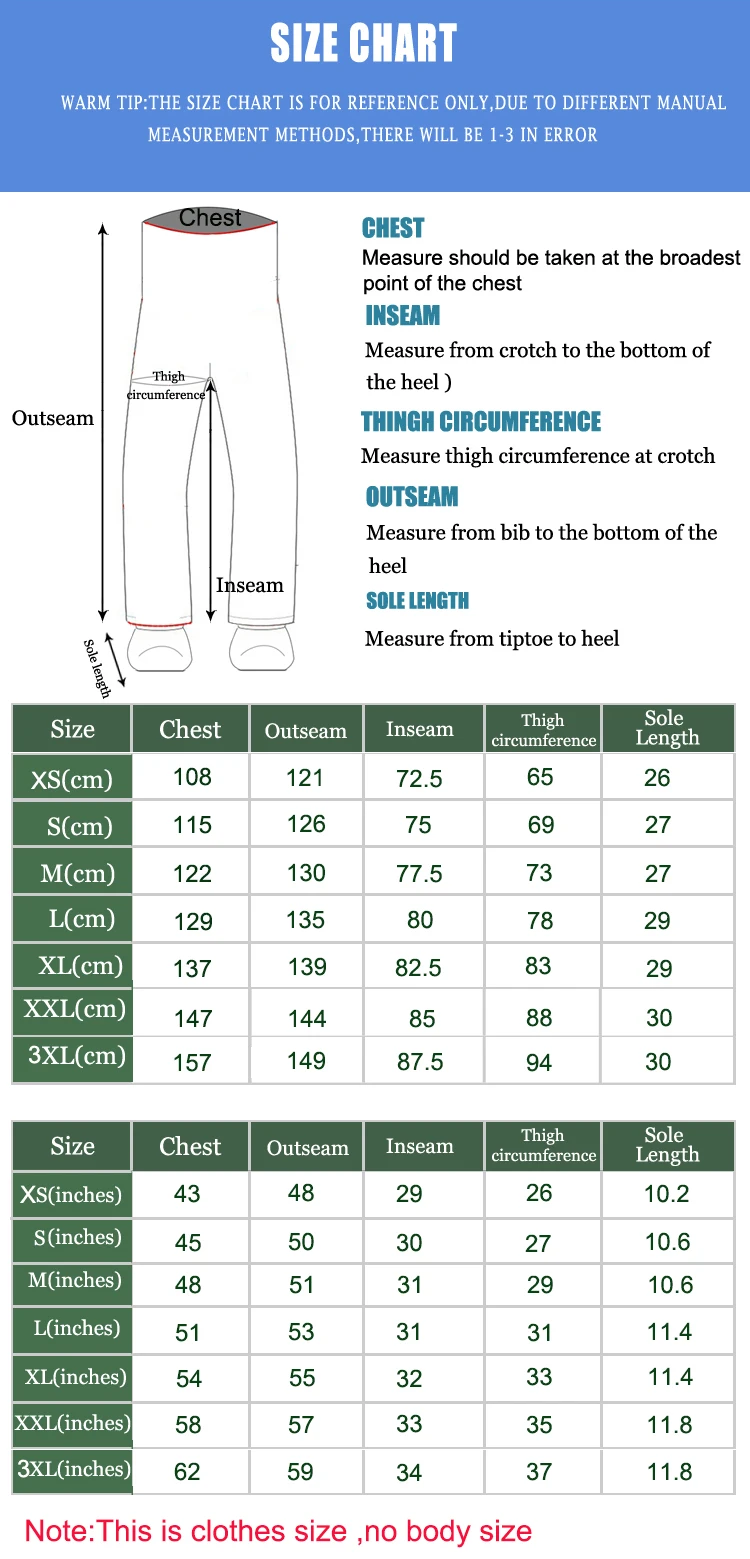Description Picture 5 of itemWaterproof Neoprene Fishing Pants for Men, Camo Color Waders, Motorcycling Pants, ATV Cycling Sock, Chest Flying Fishing Wader
