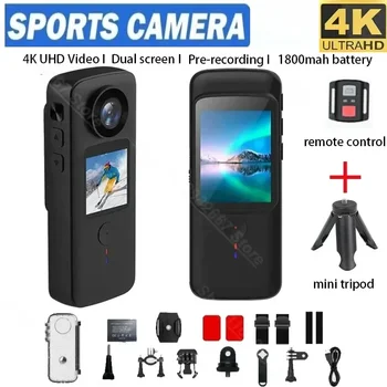4K WiFi Anti-shake Action Camera Dual Screen 30m Waterproof Touch Screen Sport Camera for Travel Video Recorder Diving Bodycam 1