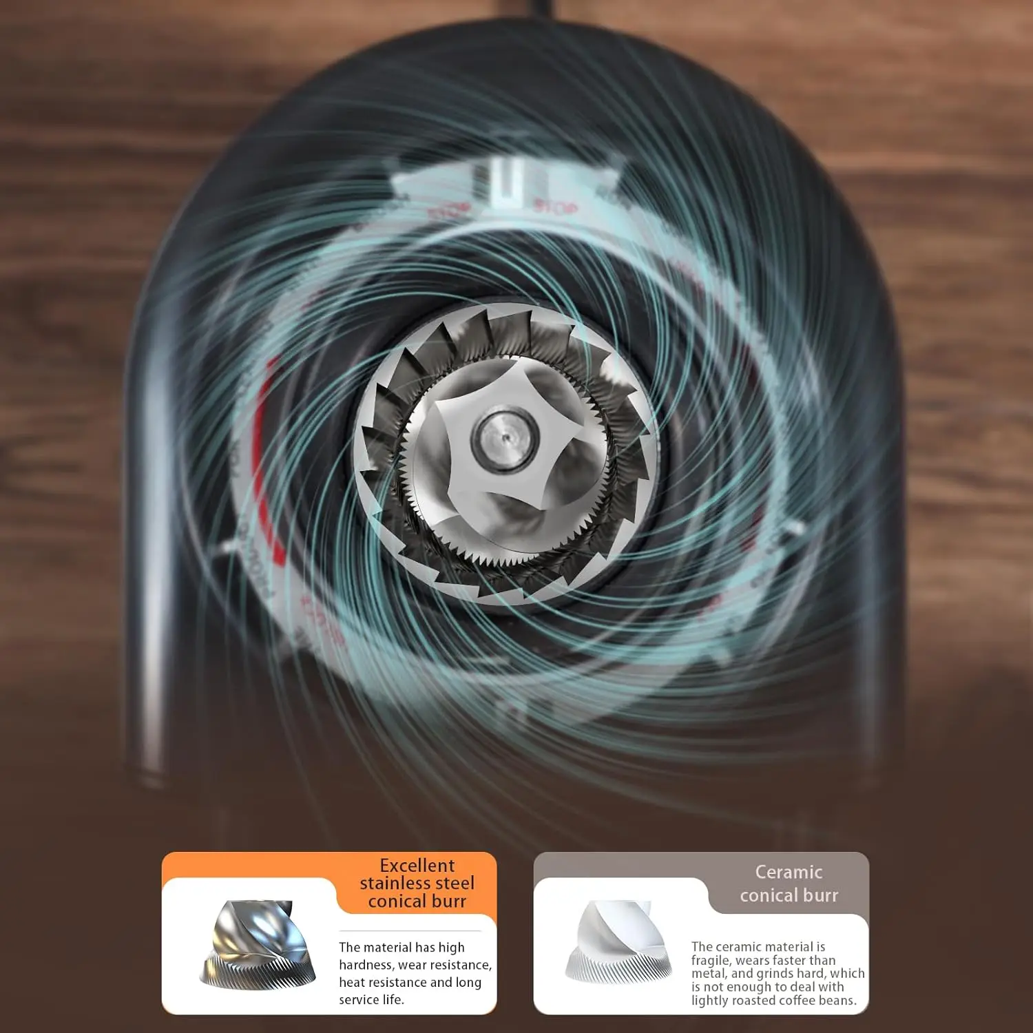 مطحنة القهوة الكهربائية HiBREW G3 الأوتوماتيكية -...