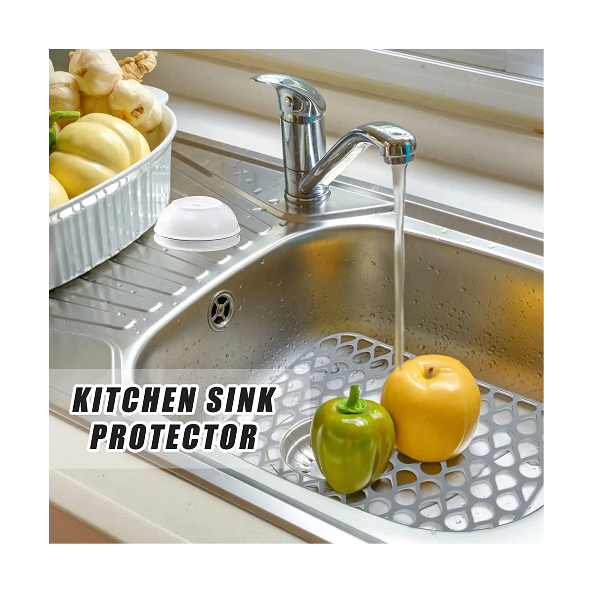 Kitchen Sink Mats 13.58 x 11.6 Inches - Silicone Sink Mat - Sink Mats and  Pro