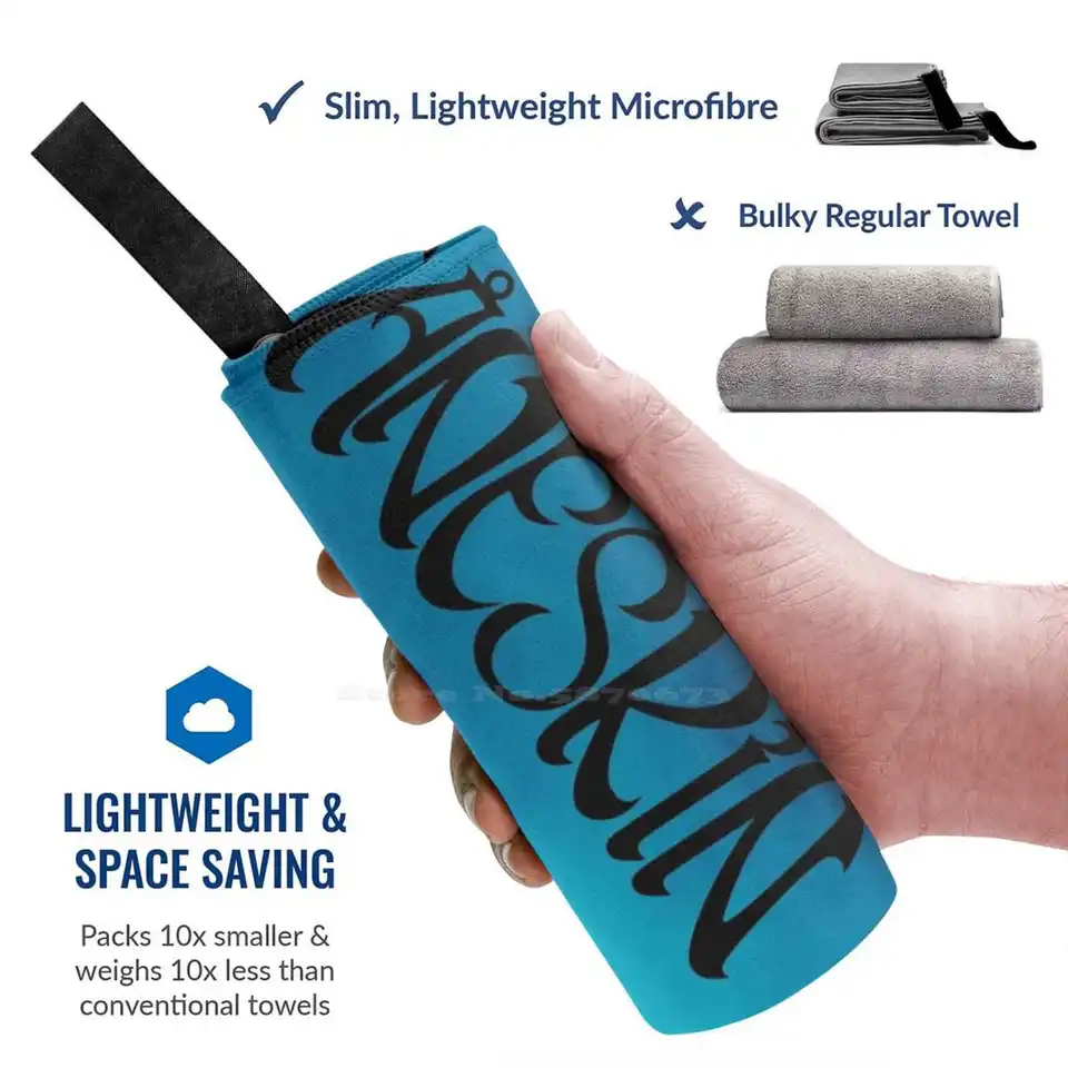 Maneskin?Neeskinソフト快適なバスシャワー速乾性タオルマーキーブルー