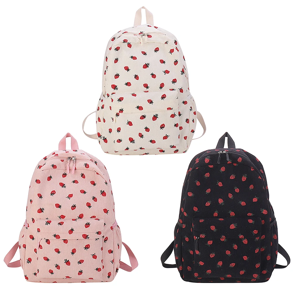 Mochila De Fresa Para Niñas, Linda Mochila De Frutas Estética Kawaii Preppy Para La Escuela (Azul