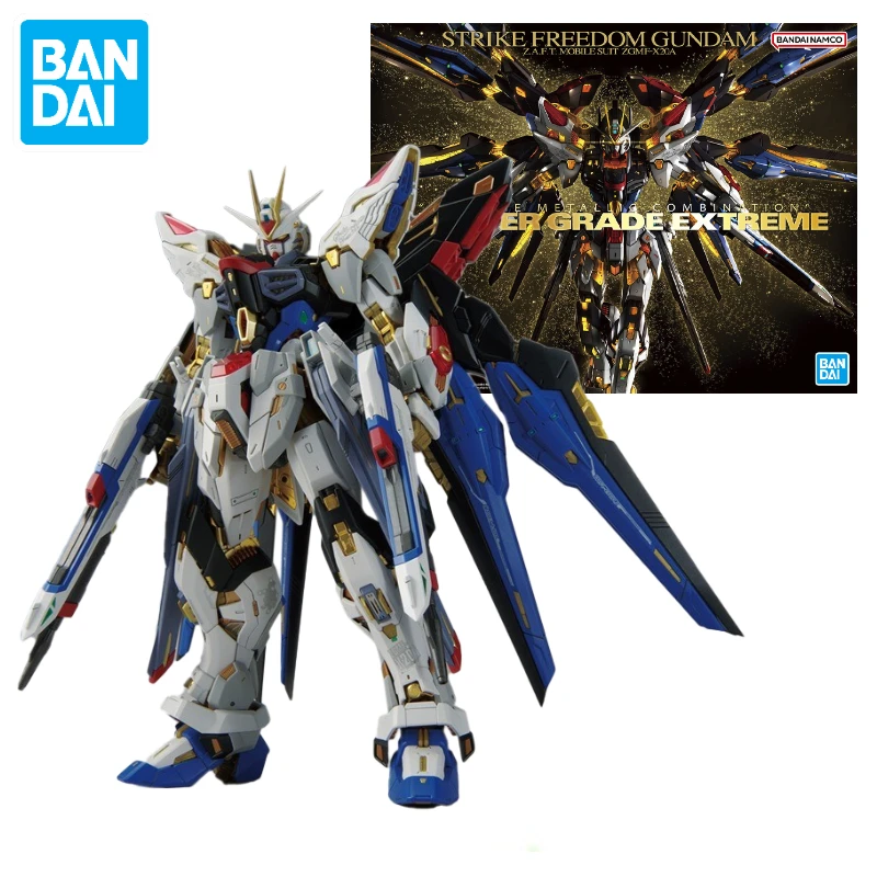 Disponibile Bandai Mgex Strike Freedom Gundam 1/100 Modello Assemblato Anime Action Figure Toy Gift Collection Hobby