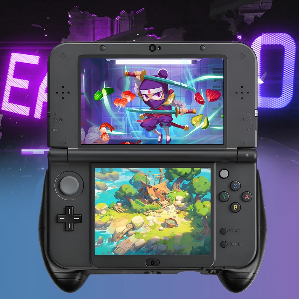 Hand Grip Handle Stand with Kick-Stand Handle Console Grip Controller Grip Case Protective Cover Skin for New 3DS XL LL