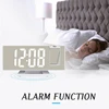 LED Digital Smart Alarm Clock Watch Table Electronic Desktop Clocks USB Wake Up Clock with 180° Time Projector Snooze 6