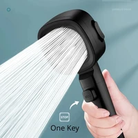 Upgraded 4 Modes High Pressure Shower Head with Stop Button Filiter Showers Massage Spa Handheld Showerhead Bathroom Accessories 2