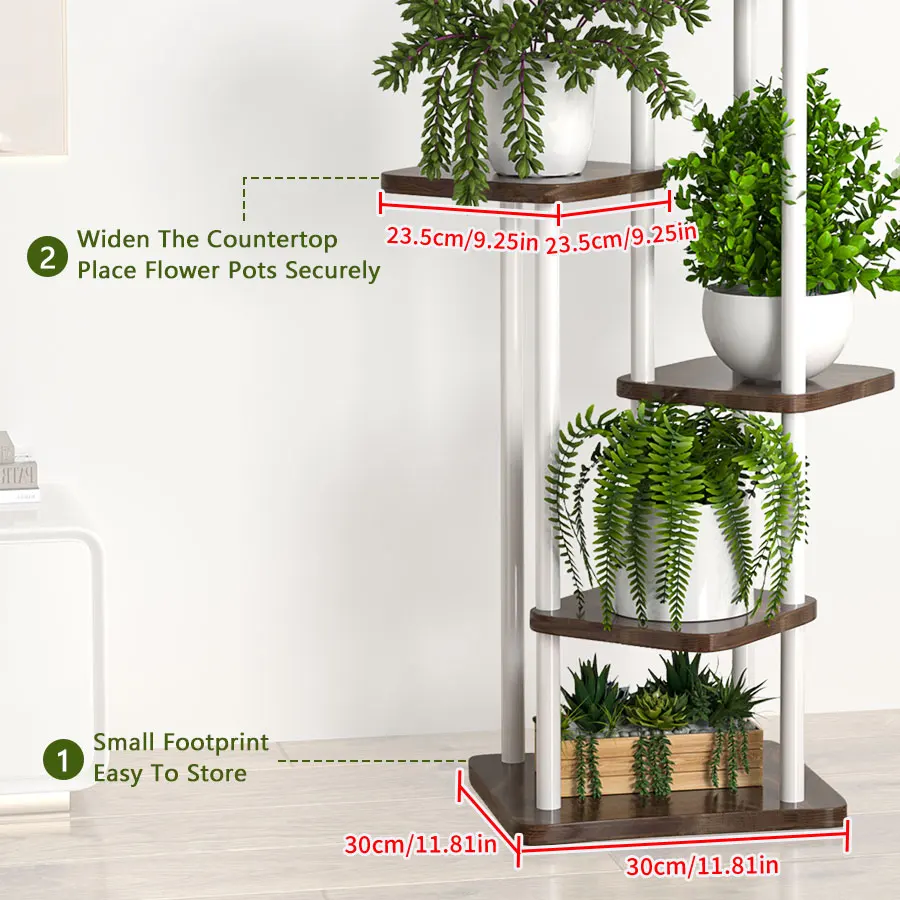 Plant Stand Pot Rack Wooden Shelf Stand For Flowers Balcony Display 4/5/6 Layer Flower Multiple Flowerpot Holder Organizer storage rack plant stand wooden flower shelf