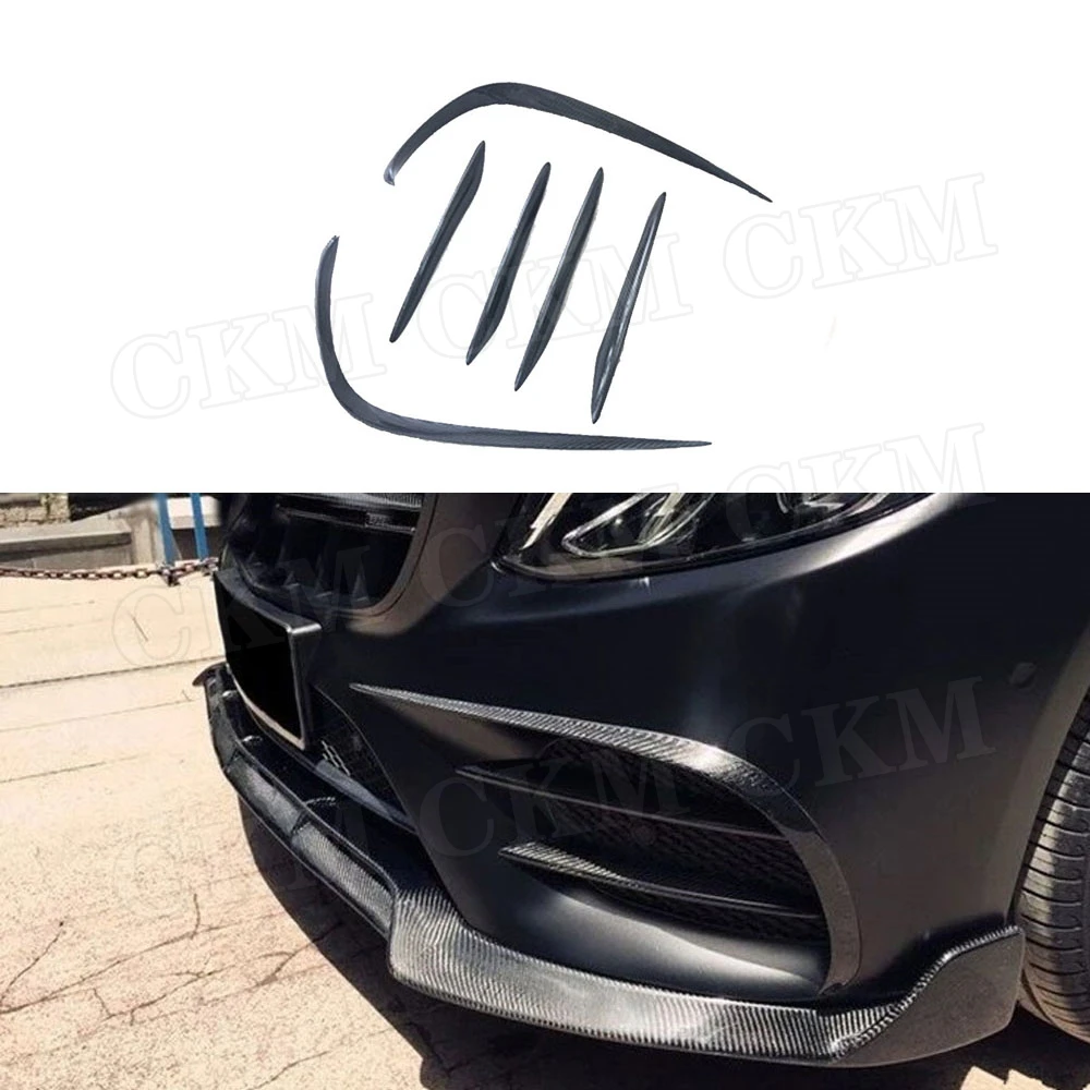 

Carbon Fiber Material Front Bumper Air Vent Covers Strips For Mercedes-Benz E Class W213 E250 E300 E400 Sport Sedan 2017-2019