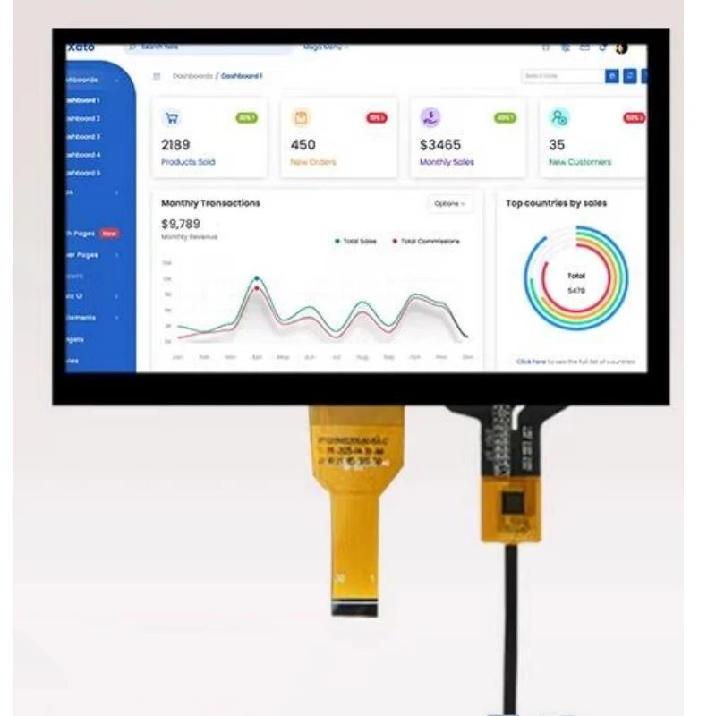 Schermo LCD IPS da 7 Pollici, Display TFT ad Alta Definizione 1024 * 600, Interfaccia MIPI 30PIN con Touch Screen - immagine 4