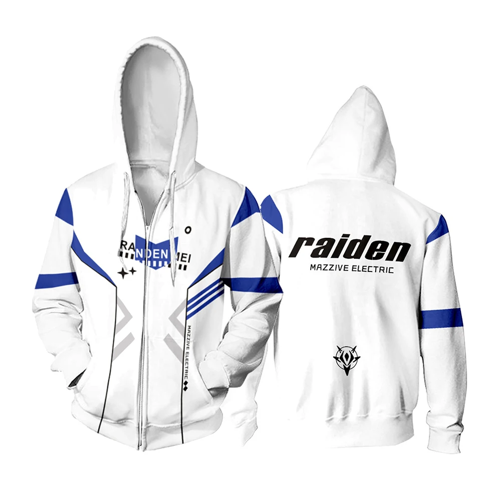 

Худи Honkai Impact 3 на молнии, унисекс, с длинным рукавом, Толстовка для женщин и мужчин, уличная одежда в стиле Харадзюку, киана каслана, косплей, 3D одежда