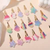 16Pcs/set Cute Glitter Rainbow Heart Star BB Handmade Hair Clips for Girls Handmade Hairpins Barrettes Headwear Hair Accessories 4