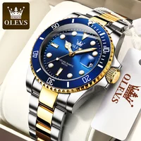 OLEVS 5885 montre à Quartz classique pour hommes de marque supérieure aiguilles lumineuses affichage du calendrier bracelet en acier inoxydable montre pour hommes étanche 1