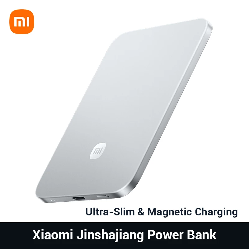 Xiaomi Jinshajiang Power Bank 5000mAh 22.5W MAX MDY-20-EB Qi Wireless Charge Ultra-thin Portable Battery For iPhone 17 Xiaomi 17