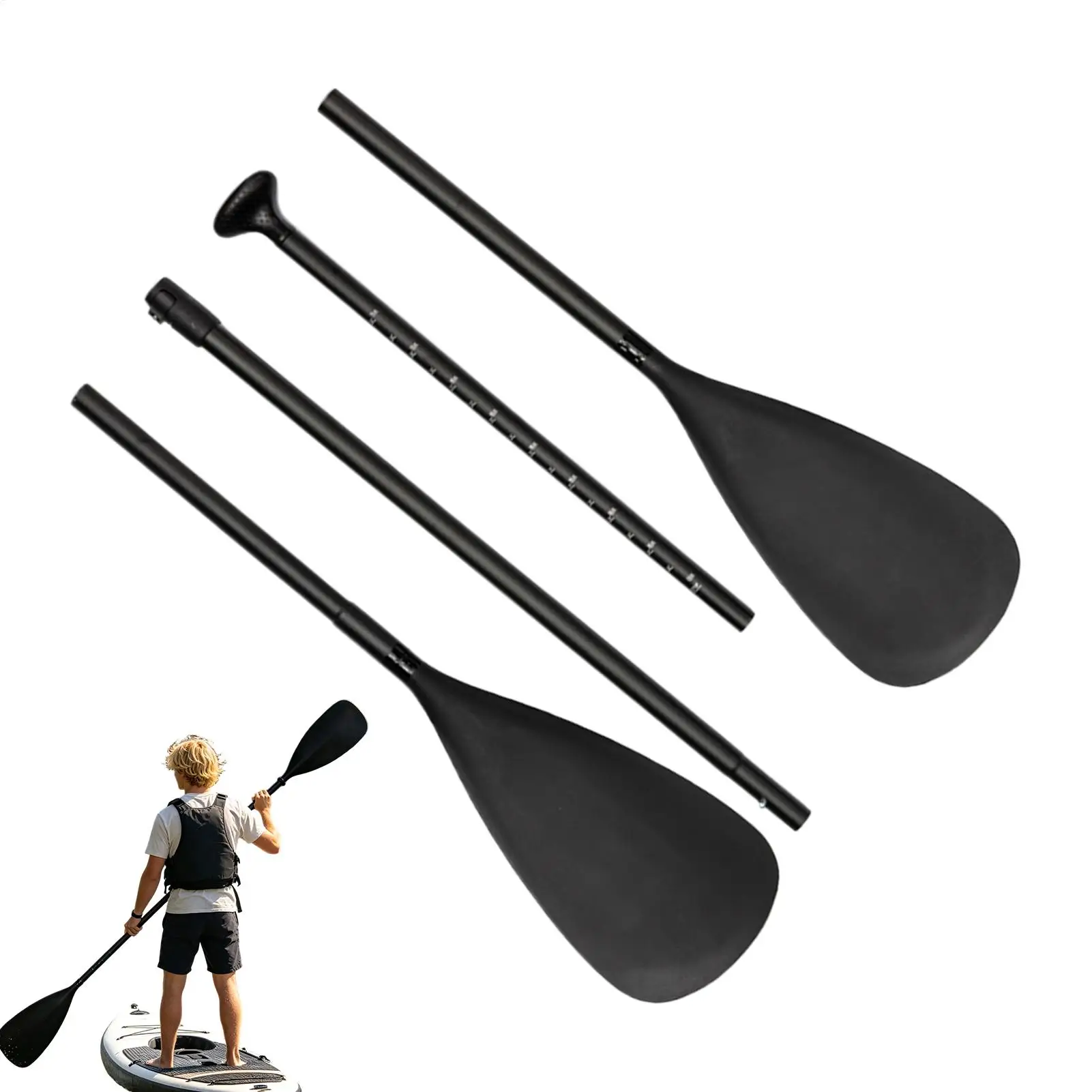 Pagaie per kayak in lega di alluminio, leggere e portatili, per paddleboard, kayak, canottaggio, pesca e stand-up paddle.