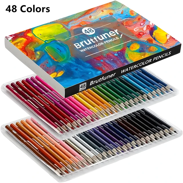 Brutfuner Colored Pencils 72 Color Chart  Brutfuner 180 Oil Color Pencil -  Wooden Colored Pencils - Aliexpress