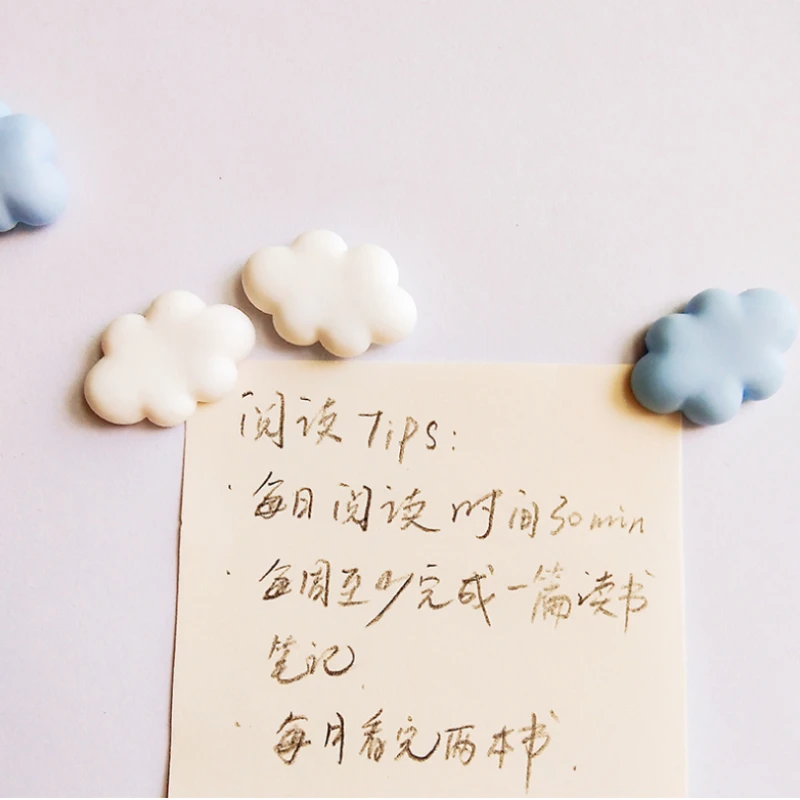 5pcs Refrigerator magnet resin cartoon lovely cloud candy heart refrigerator magnet sticker message gift decoration photo wall