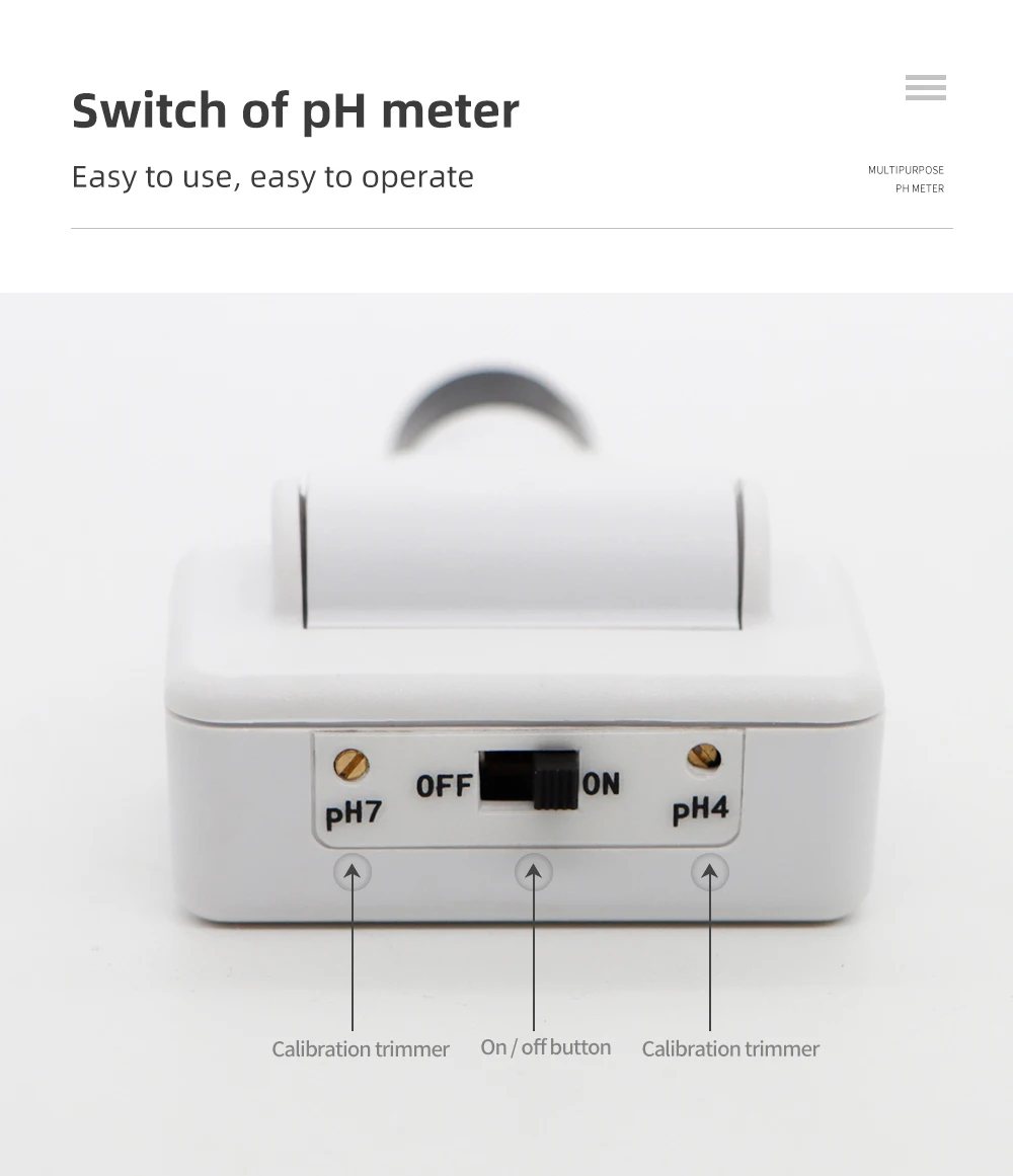 PH-98211 Digital Multipurpose PH Meter Acidity Meter pH Tester Soil Meter Tester with White Backlight for Cheese Meat Soil electronic water meter