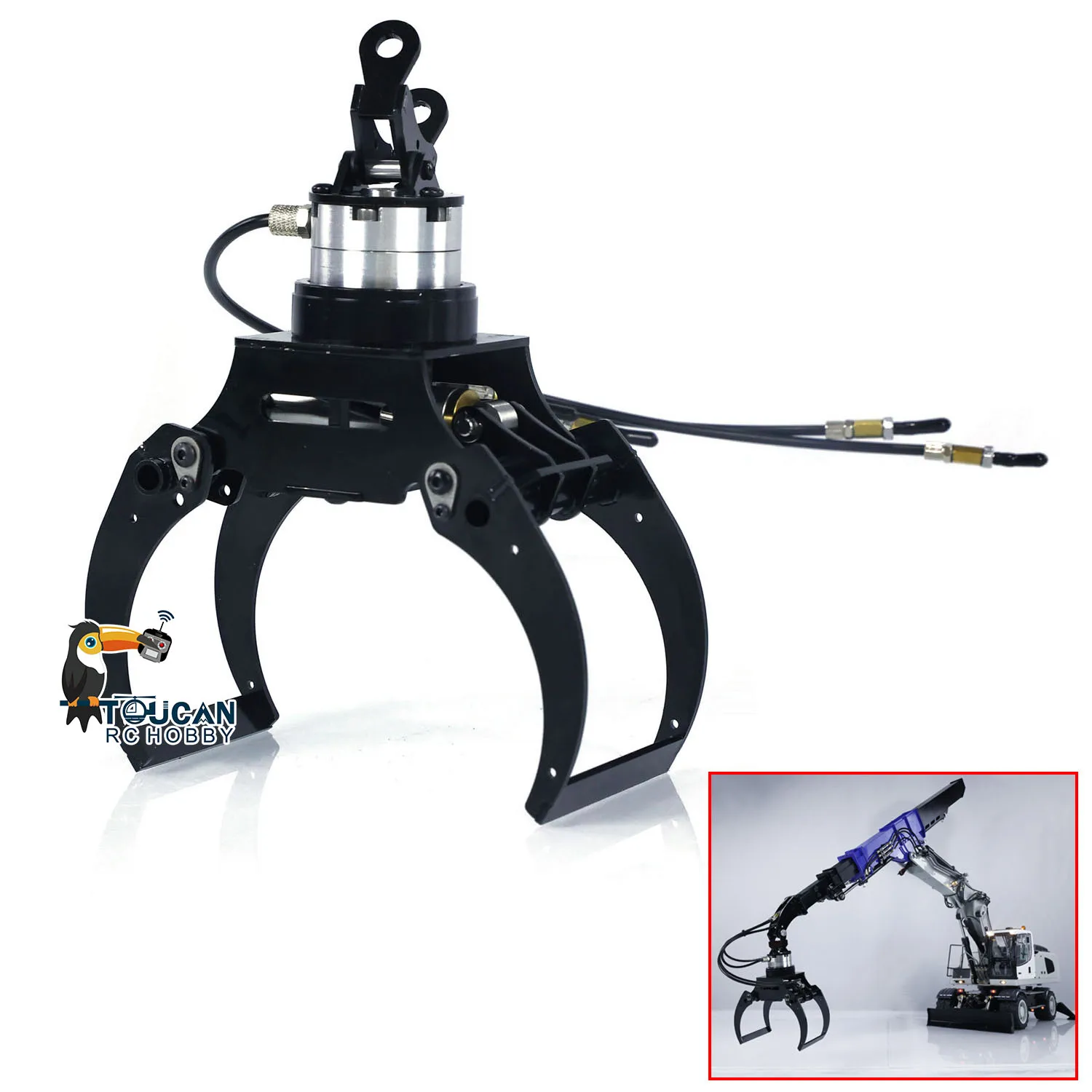 

Telescopic Boom Hydraulic Metal Claw Grab for 1/14 EC380 Diggers Remote Control 946 RC Excavator DIY Model Upgraded Part TH22924