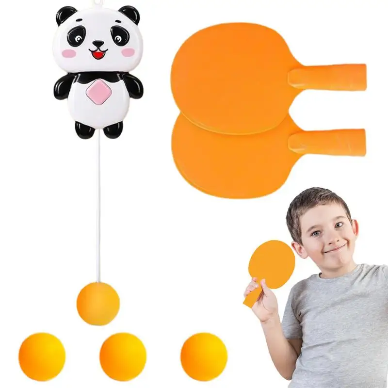 

Тренировочный тренажер для пинг-понга в форме панды, мячи для пинг-понга с быстрым восстановлением формы, портативный тренировочный тренажер для настольного тенниса для самостоятельной тренировки