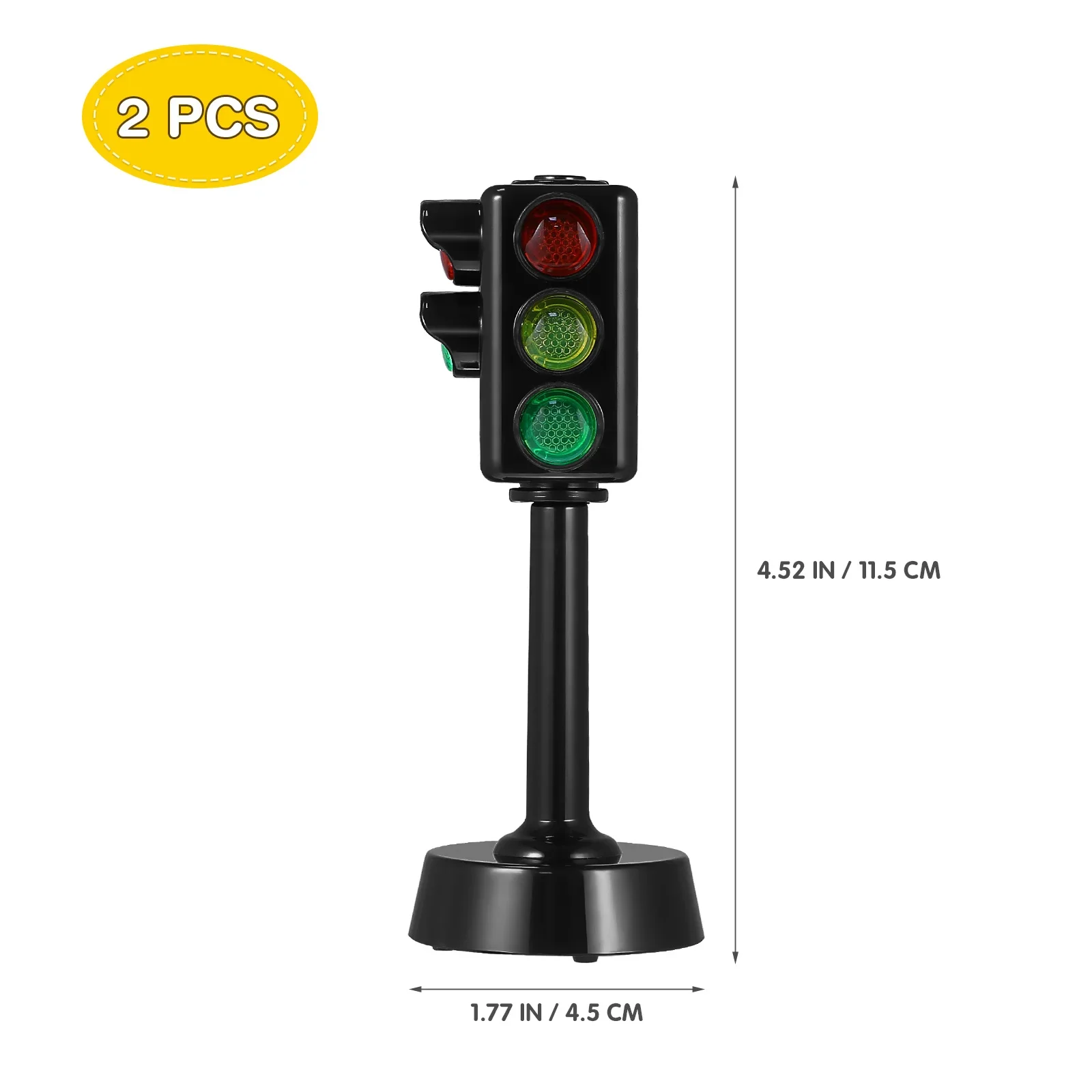 traffic light toy 2pcs Kids Playset Traffic Sign Toy Model Stop Light Model Puzzle Toddlers Educational Toy Tabletop Miniature Signal Lamps