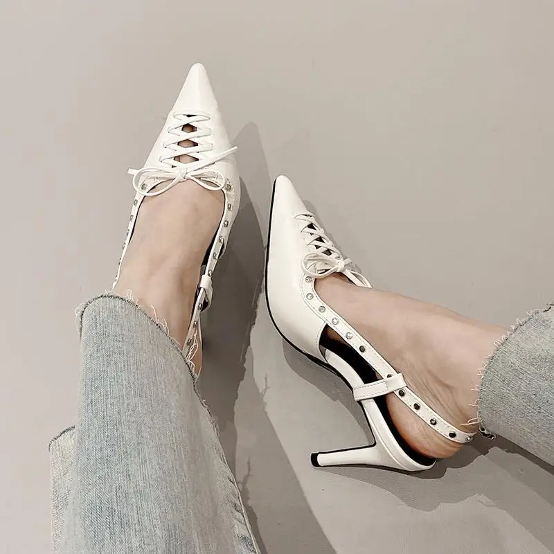 2023 Scarpe Con Tacco Basso Stile Romano Décolleté Blu Navy Sandali Con Zeppa A Punta Da Donna Stringate Ultime Cinghie Con Fiocco Con Tacco Basso Ara