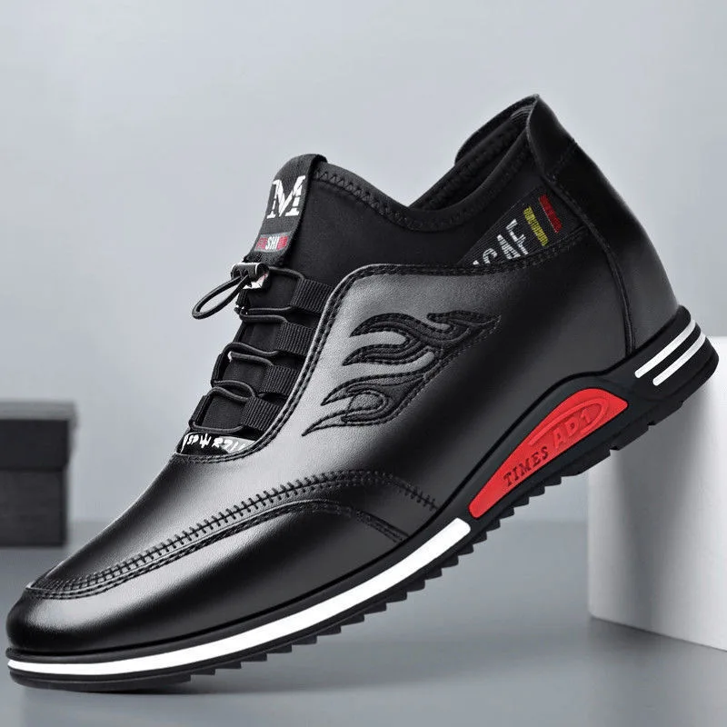 Men's Breathable Leather Shoes Black Soft Leather Soft Bottom  Casual Comfort Man Business Formal Wear Casual Shoes 2023