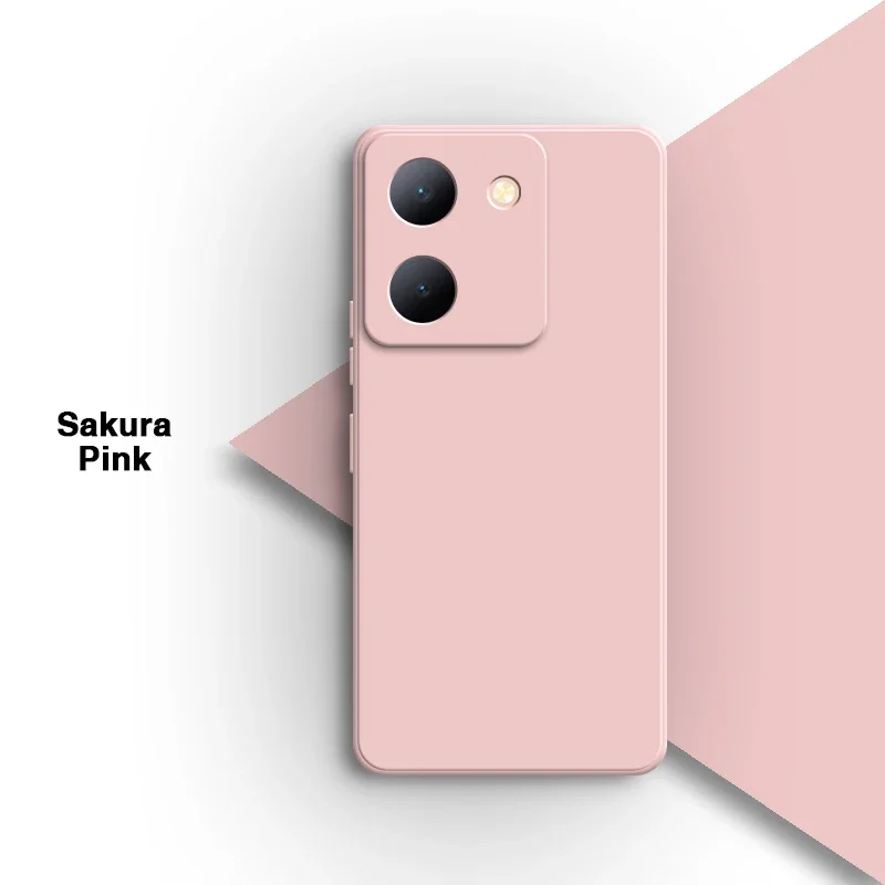 Classic Square Liquid Silicone Back Cover with Internal Flocking