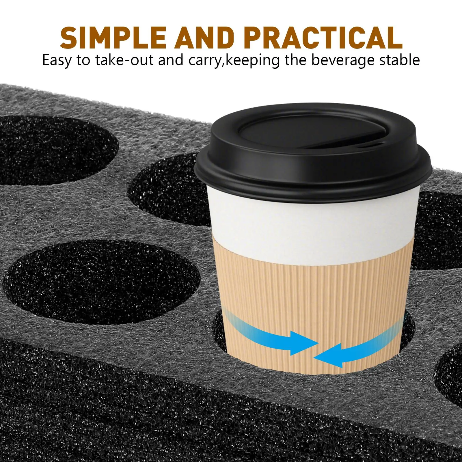 8 holes Ganazono Foam Drink Holders for Glass Cup Holder Bottle Storage Party Takeout Campervan Camping
