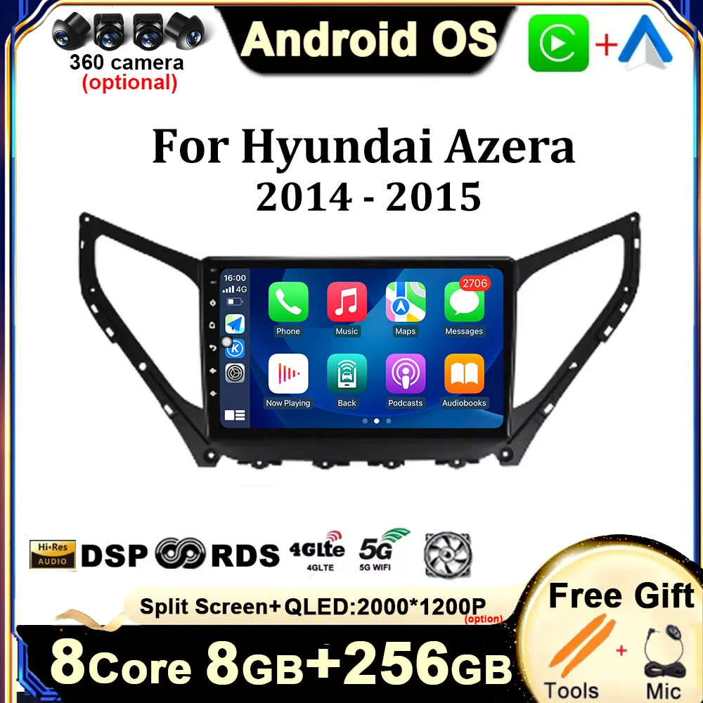 For-Hyundai-Azera-2014-2015-Android-14-Auto-Radio-Car-Multimedia-Player ...