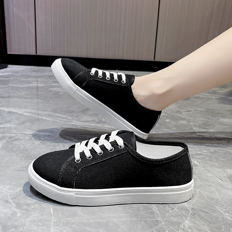 

Кеды женские с вулканизированной подошвой, модные повседневные холщовые кроссовки, Легкая однотонная спортивная обувь на плоской подошве, лето-осень 2022