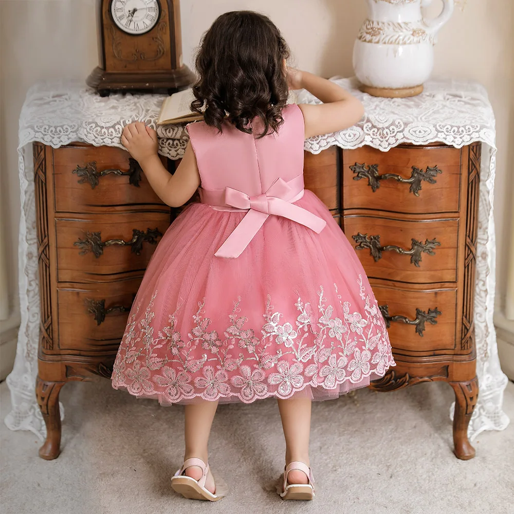 CLS-505 ��ũ ȭ��Ʈ �׸� ��� ��ȥ�� ���� Vestidos  �ҳ� ��Ƽ�� ���� �巹�� 3M 6M 12M 24M 3T 4T