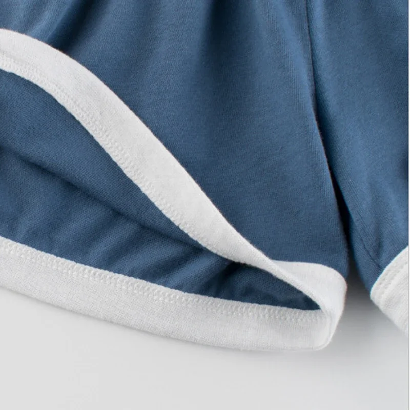 Summer Boys Girls Shorts Fashion Stretch Candy Color Kids Sports Short Mid Waist Casual Beach Short Children's Clothing 2-9 Year