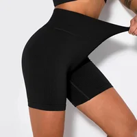 Short de sport tricoté sans couture, décontracté, taille haute, Push-Up, short de cyclisme, Fitness, course, serré, levage des hanches, Yoga, vêtements de sport 5