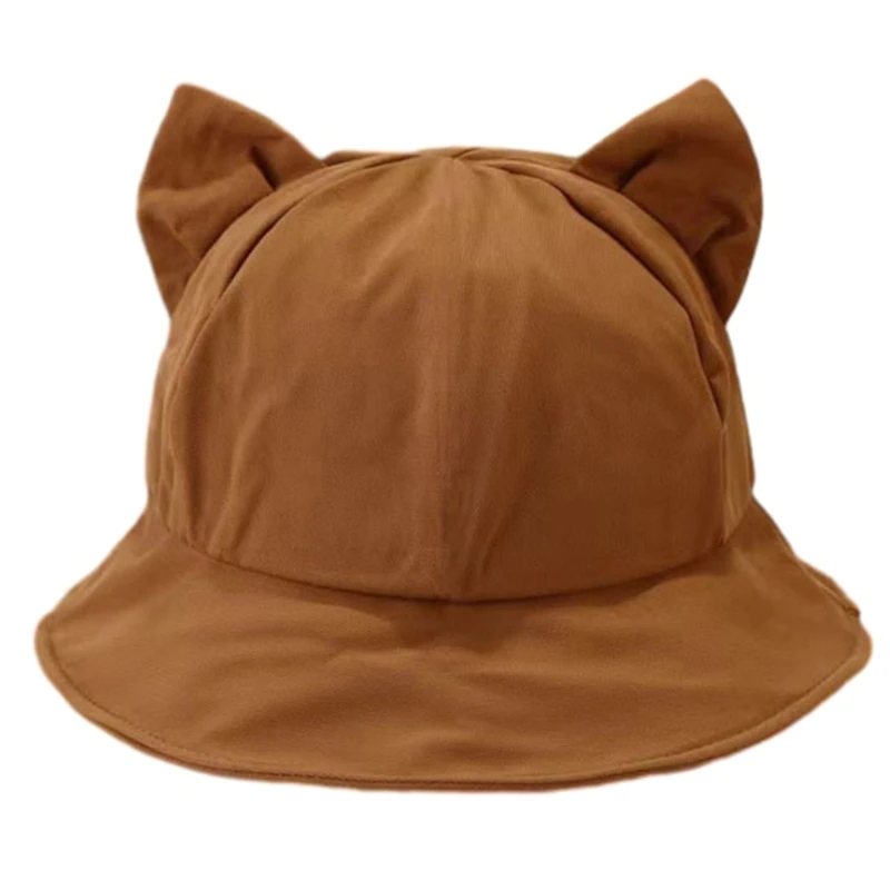 

Kitten Ear Breathable Bucket Hat Adult Fisherman Hat Outdoor Activity