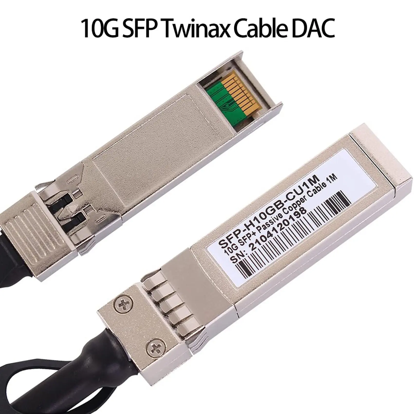10G SFP+ Twinax Cable, Direct Attach Copper(DAC) 10GBASE SFP Passive Cable for SFP-H10GB-CU1M,Ubiquiti,D-Link(1M)JAS