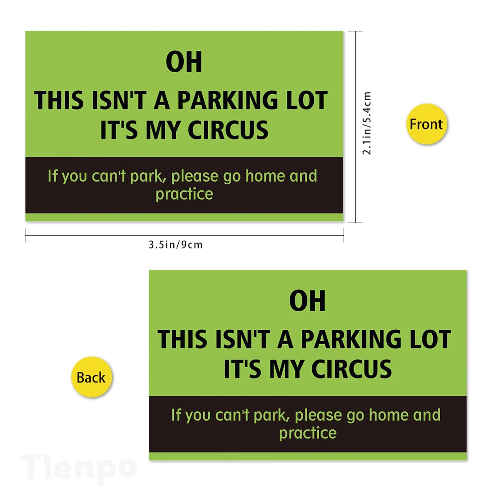 Funny Parking Cards 50pcs "This is not a car park" 3.5 x 2inch Prank Card Prank Driving Fake Ticket mini portable prank props gag cards
