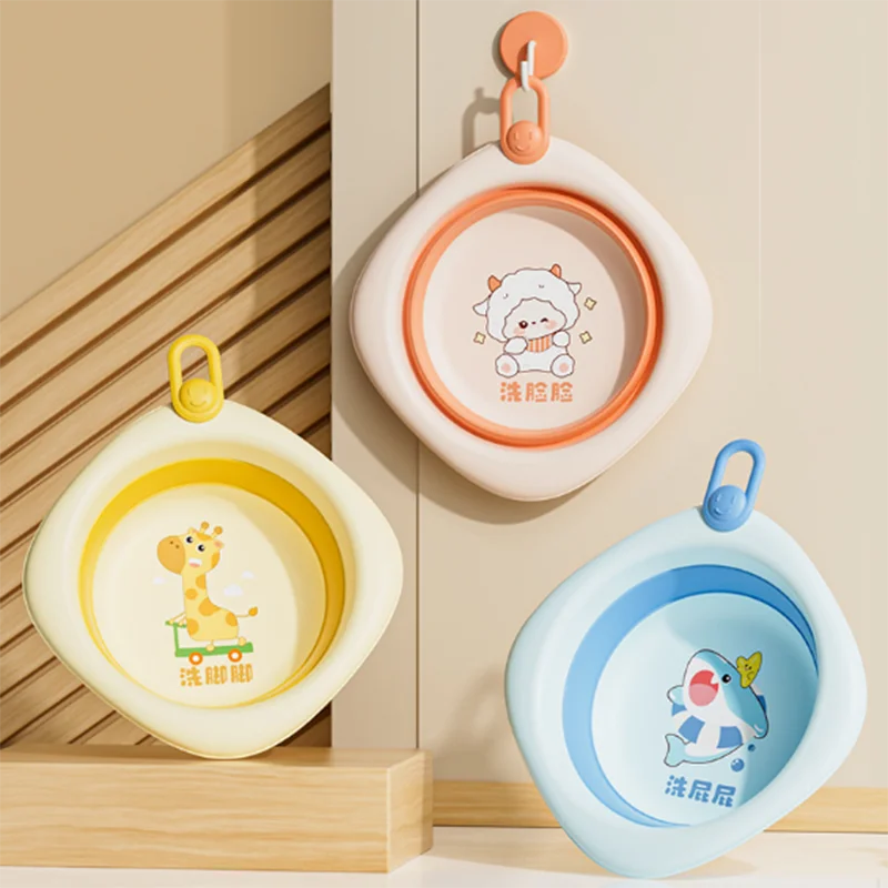 Children's foldable washbasin newborn foot wash basin portable cleaning hip basin baby specific