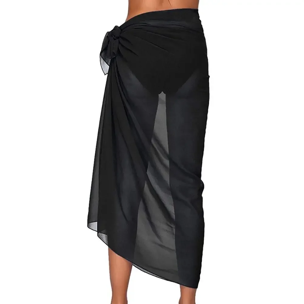 Summer Sheer Chiffon Sarong Skirt - Women's Swimsuit Cover-Up
