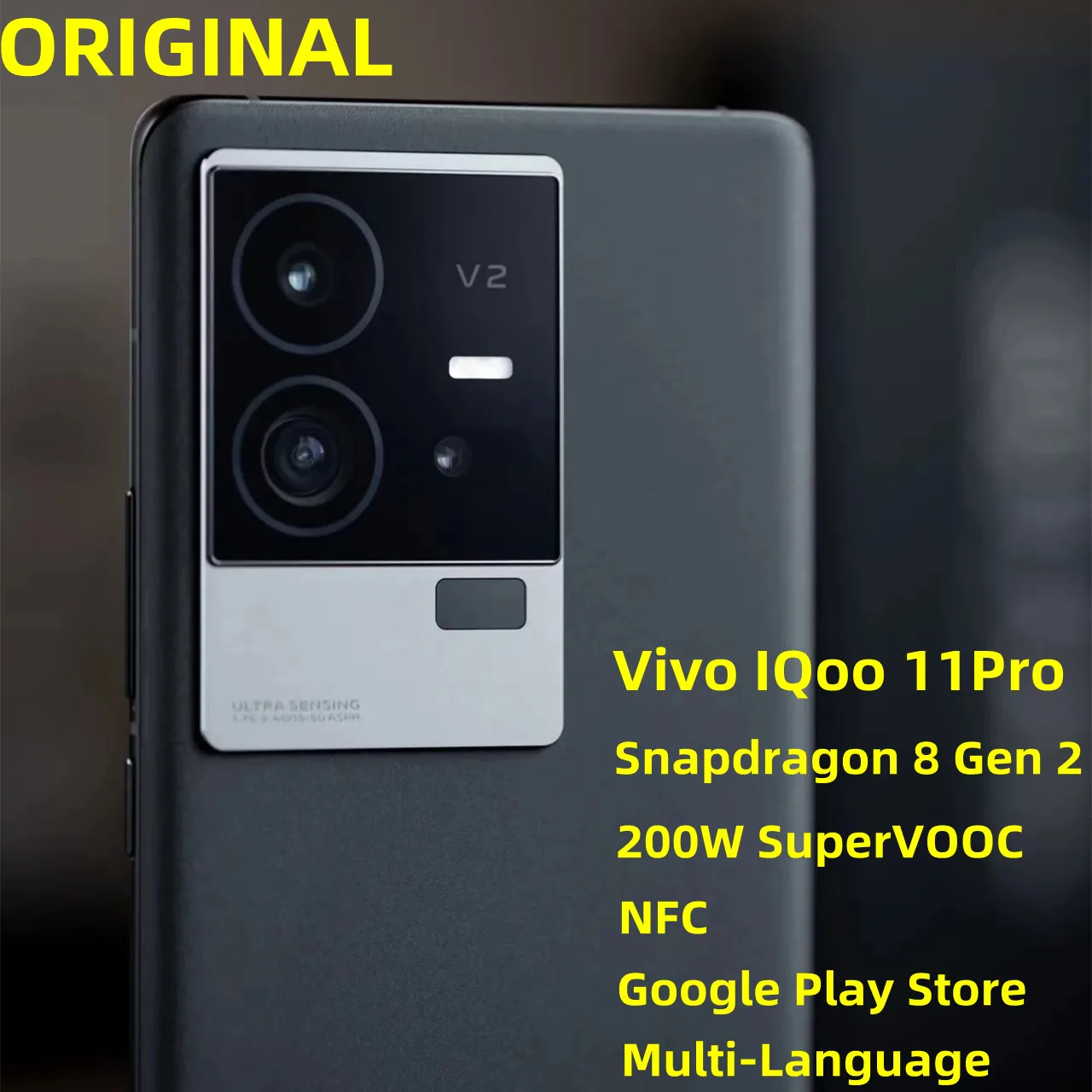 

VIVO iQOO 11 Pro Smartphone 5g 6.78" 2K 144Hz E6 AMOLED Snapdragon 8 Gen 2 Octa Core 200W VOOC FlashCharge Gaming Mobile Phone