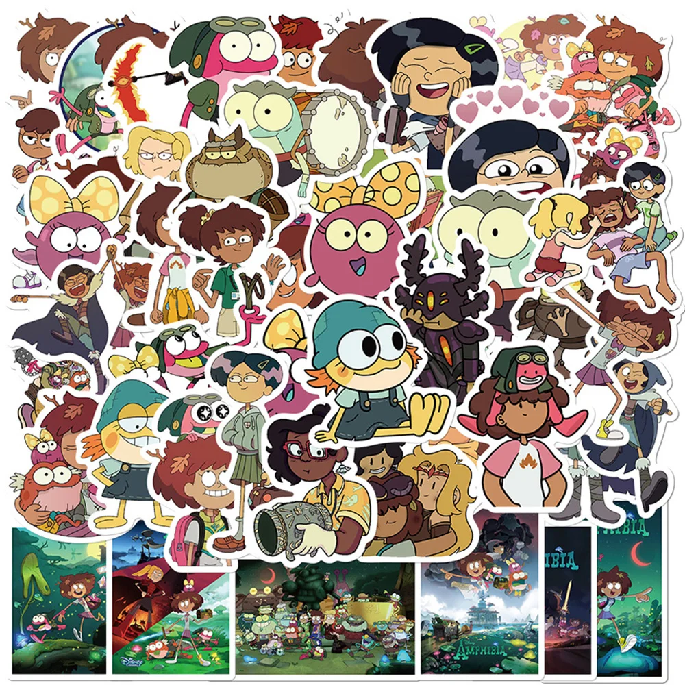 

10/30/50pcs Disney Amphibia Cartoon Stickers for Kids Toy Cute Waterproof Decals Graffiti Scrapbooking Laptop Luggage Sticker