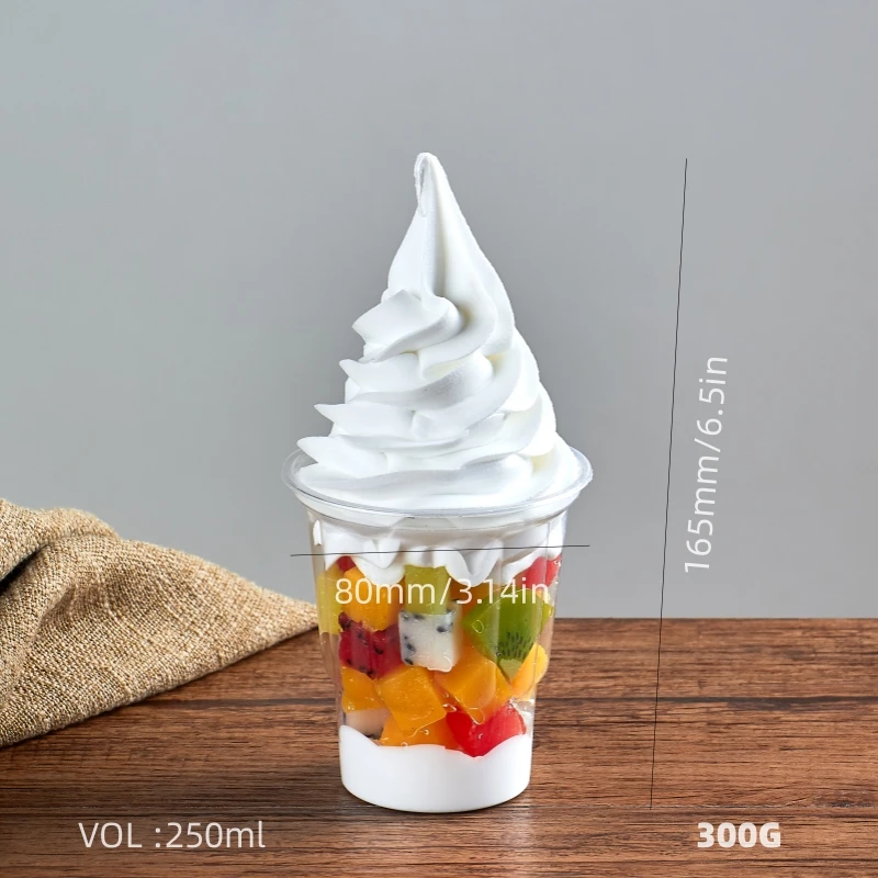 Simulation sundae props 1:1 cup syrup ice Cream model Artificial fruit sample model fake food for Decoration Window Display