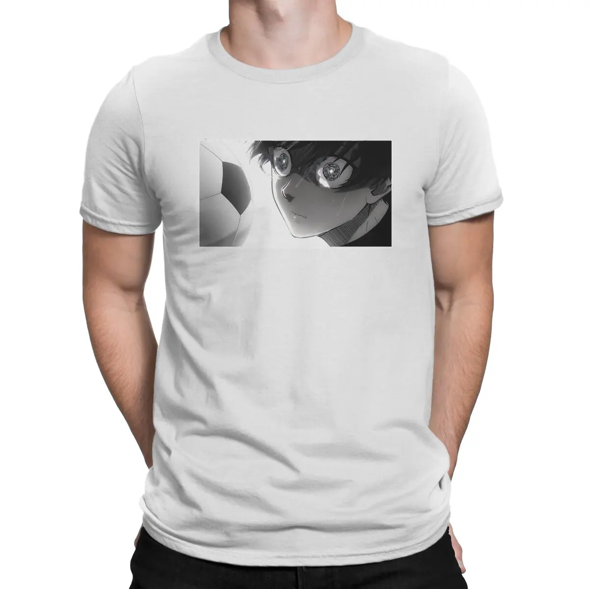 thumbnail image 1 of Camisetas de anime Isagi Yoichi para hombre, camisetas casuales de Blue Lock, camiseta de manga corta con cuello redondo, ropa de verano de algodón puro, 1 of 7
