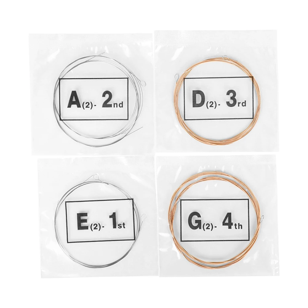 Mandolin Strings Set Plated Silver Plated Coated Copper Alloy Wound Mandolin Parts Stringed Instrument Accessories 8pcs/Set