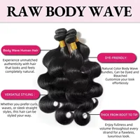 Paquets de vague de corps cheveux humains 1/3/4 paquets de cheveux humains couleur noire naturelle paquets d'armure vierge brésilienne Extensions de cheveux 3