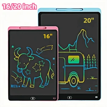 Tavoletta LCD da 16/20 Pollici per Scrittura, Tablet Magico Ecologico per Bambini, Giocattolo Cancellabile e Riutilizzabile con Stilo, Regalo Sostenibile