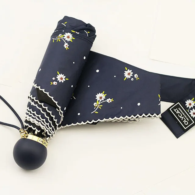 Olycat Mini Esernyő Nőknek Hordozható Zseb Napsósító Uv Védelem Kültéri Utazási Növények Összecsukható Upf50+ - Image 3