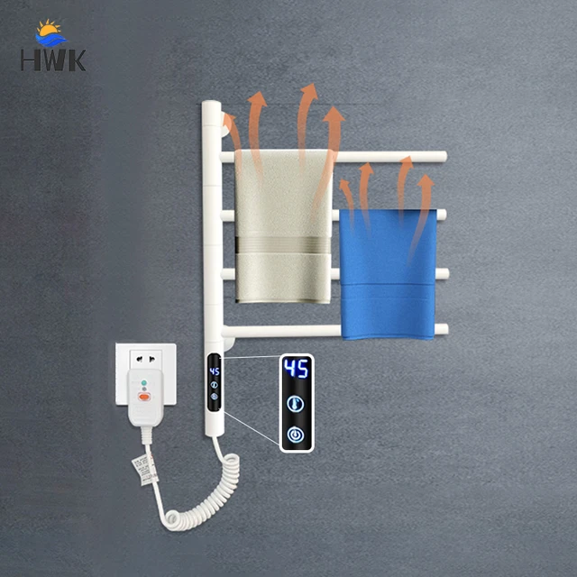 Radiador de toallas de baño, toallero eléctrico con Control inteligente,  secador de toallas con función Wifi, calentador de toallas, color blanco y  negro - AliExpress